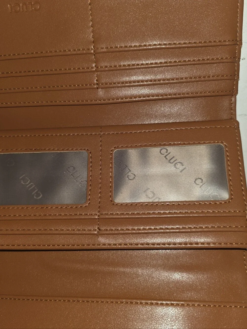 CLUCI Mile Wallet Women’s Slim Tri-Fold Faux Leather Card Holder